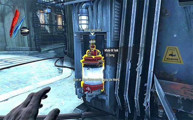 Po tym jak uznasz, że dostatecznie zbadałeś początkowej część dzielnicy , zajmij się problemem ominięcia pierwszej ściany światła - Przedostanie się przez pierwszą ścianę światła | Misja 2 - High Overseer Campbell - Dishonored - poradnik do gry