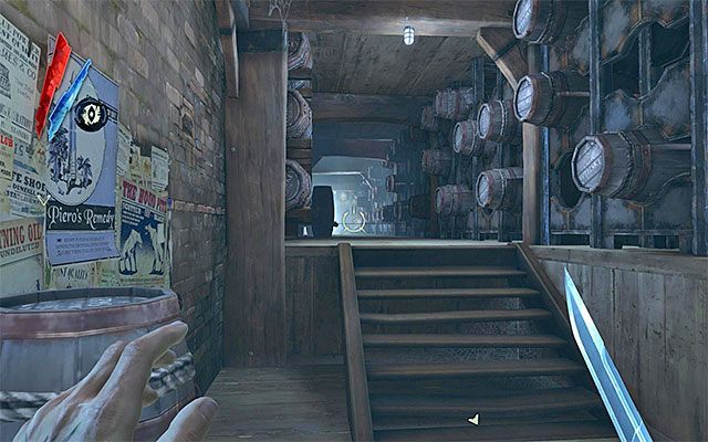 Musisz teraz zadecydować w jaki sposób chcesz dotrzeć do miejsca, w którym będziesz mógł skazić eliksir - Skażenie eliksiru w siedzibie gangu Bottle Street | Misja 2 - High Overseer Campbell - Dishonored - poradnik do gry