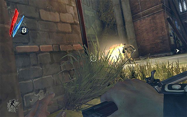 Także i w tej części mapy musisz uważać na bandytów - Przedostanie się przez drugą ścianę światła | Misja 2 - High Overseer Campbell - Dishonored - poradnik do gry