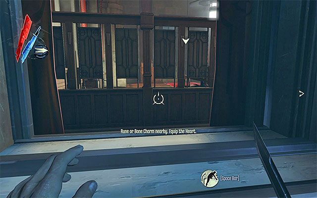 Alternatywnym sposobem przedostania się do sali spotkań jest skorzystanie ze wspomnianej wcześniej metody przemieszczania się po zewnętrznych parapetach budynku - Przedostanie się do sali spotkań | Misja 2 - High Overseer Campbell | Dishonored - Dishonored - poradnik do gry