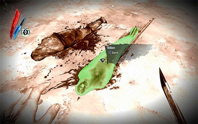 Na sam koniec rozejrzyj się za ciałem Wallacea (powyższy screen), odnajdując przy nim list (Note to Wallace) - Zbadanie okolic pubu | Misja 8 - The Loyalists | Dishonored - Dishonored - poradnik do gry