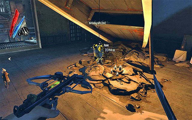 RUNA 2/7 - Runa jest nagrodą za wykonanie pierwszego zlecenia dla Babuni (pozbycie się grupy bandytów) - Runy - Misje 1-3 | Sekrety | Dishonored - Dishonored - poradnik do gry