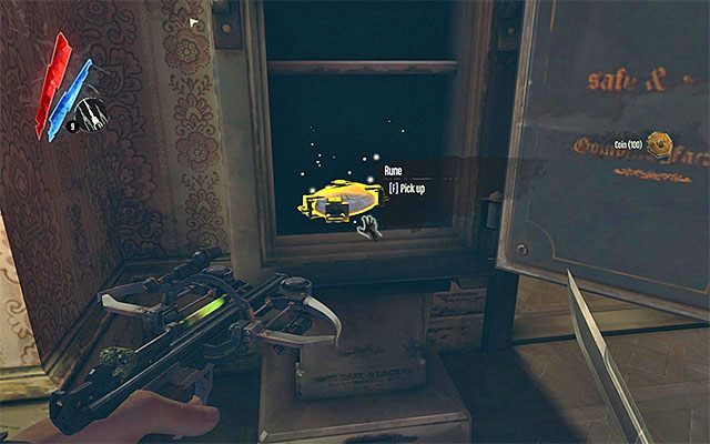 RUNA 2/5 - Runa znajduje się w sejfie w apartamencie Pratchetta - Runy - Misje 4-9 | Sekrety | Dishonored - Dishonored - poradnik do gry