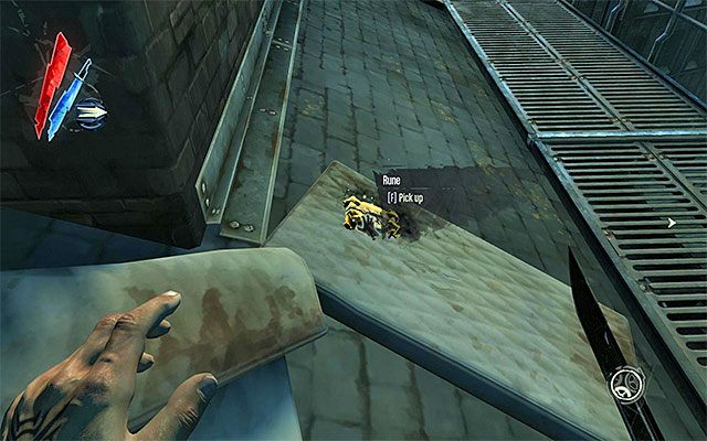 RUNA 3/5 - Runa znajduje się na dachu budynku mieszkalnego zlokalizowanego tuż przy torowisku - Runy - Misje 4-9 | Sekrety | Dishonored - Dishonored - poradnik do gry