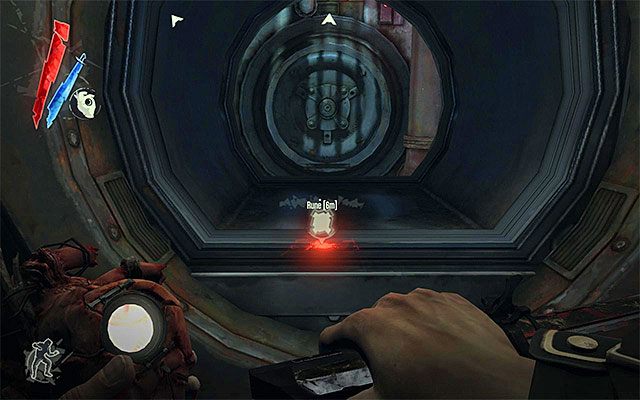 RUNA 1/1 - Runa znajduje się w maszynowni fortu (Machine Room), sąsiadującej z jego dziedzińcem - Runy - Misje 4-9 | Sekrety | Dishonored - Dishonored - poradnik do gry