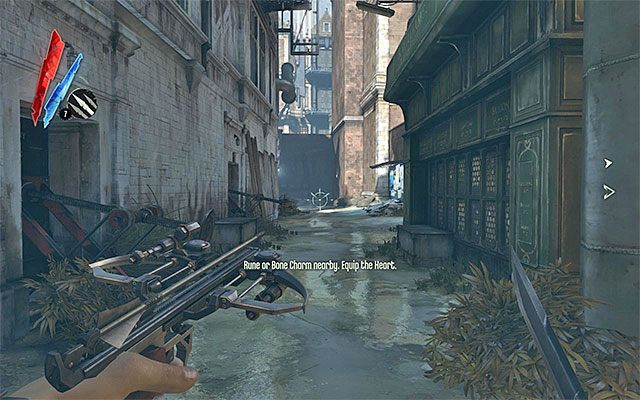Drugi wariant to wybór alejki zlokalizowanej w pobliżu przejścia do dzielnicy destylarni (powyższy screen) - Dotarcie do bulwaru Clavering | Misja 3 - House of Pleasure | Dishonored - Dishonored - poradnik do gry