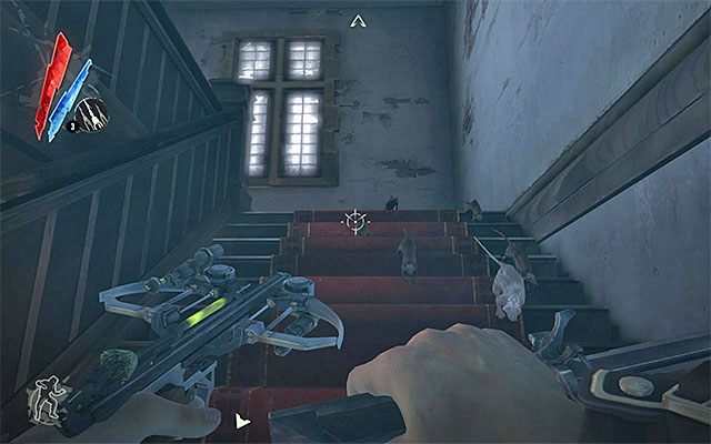 Zacznij od zbadania parteru hotelu, odnajdując naboje oraz kościany amulet - Ominięcie drugiej wieży strażniczej | Misja 3 - House of Pleasure | Dishonored - Dishonored - poradnik do gry