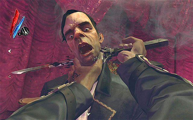 Niezależnie od tego w jakim pomieszczeniu znajduje się dany bliźniak możesz do niego dotrzeć na dwa zasadnicze sposoby - Wybranie sposobu eliminacji bliźniaków Pendleton | Misja 3 - House of Pleasure - Dishonored - poradnik do gry