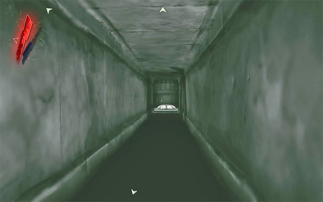 Kolejny sposób na pozbycie się bliźniaka przebywającego w łaźni to użycie mocy opętania na jednej z pływających w zbiorniku piranii i przepłynięcie przez niewielki tunel (powyższy screen), tak by ostatecznie znaleźć się za jego plecami - Wybranie sposobu eliminacji bliźniaków Pendleton | Misja 3 - House of Pleasure - Dishonored - poradnik do gry