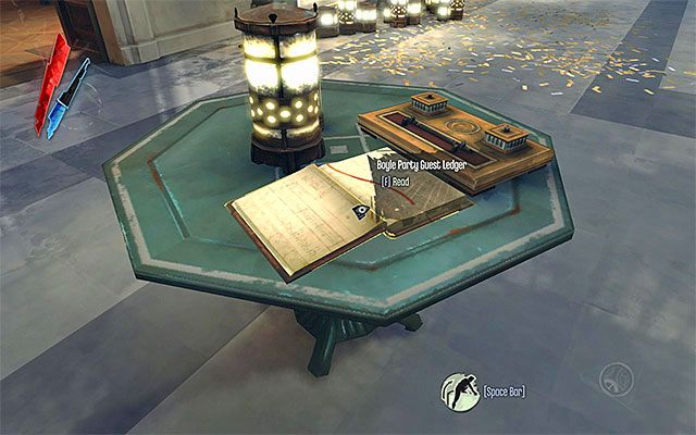 Eksplorację parteru posiadłości Boyleów najlepiej rozpocząć w foyer (główne wejście) - Zbadanie parteru i piwnicy posiadłości Boyleów | Misja 5 - Lady Boyles Last Party - Dishonored - poradnik do gry