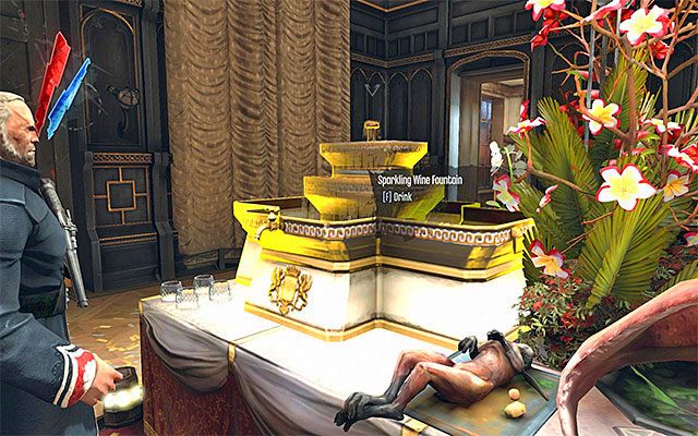 Dobrym pomysłem jest podsłuchanie rozmowy panny White z Ramseyem - Zbadanie parteru i piwnicy posiadłości Boyleów | Misja 5 - Lady Boyles Last Party - Dishonored - poradnik do gry