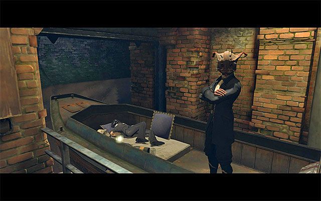 Kolejny krok to dotarcie do piwnicy i przejście do niej znajduje się po prawej stronie - Spotkanie się z Samuelem przy jego łodzi | Misja 5 - Lady Boyles Last Party - Dishonored - poradnik do gry