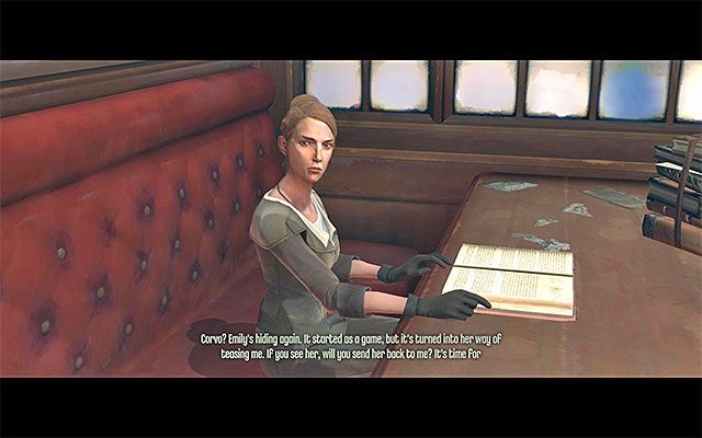 Analogicznie do poprzednich wizyt w tej lokacji radzę dokładnie rozejrzeć się po pubie oraz jego okolicy, albowiem do odnalezienia są nowe przedmioty (złoto, książki, dzienniki audio i inne) - The Hound Pits Pub #6 | Misja 5 - Lady Boyles Last Party | Dishonored - Dishonored - poradnik do gry