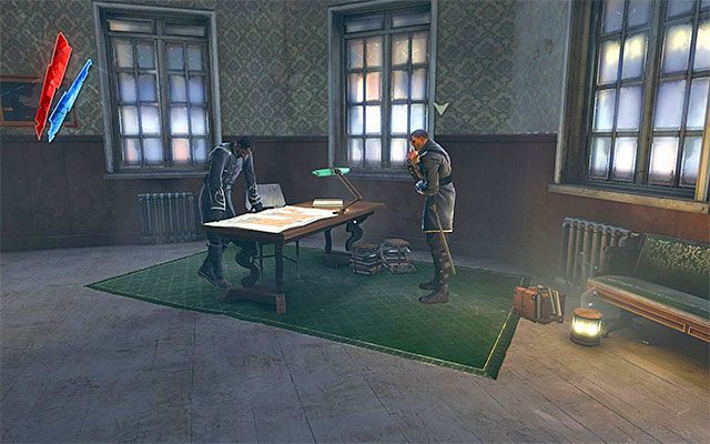 Admirał Havelock i Nadzorca Martin przebywają w pokoju 202 budynku pubu - The Hound Pits Pub #6 | Misja 5 - Lady Boyles Last Party | Dishonored - Dishonored - poradnik do gry