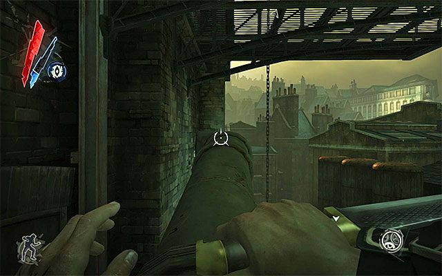 Ruszaj dalej - Dotarcie do miejsca składowania sprzętu Corvo | Misja 7 - The Flooded District - Dishonored - poradnik do gry