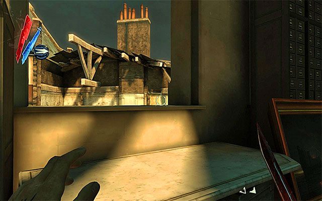 Inny sposób na zbliżenie się do Dauda (z zamiarem jego zamordowania lub okradnięcia) zakłada przedostanie się na pierwsze piętro jego komnaty i warto tu sobie pomóc mocą teleportacji - Wybranie sposobu eliminacji Dauda | Misja 7 - The Flooded District | Dishonored - Dishonored - poradnik do gry