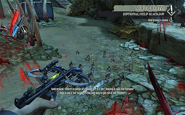 Zacznij w taki sam sposób jak w wariance 1, czyli okradając Babunię z posiadanego przez nią klucza do kanałów (Dunwall sewer master key) - Zdobycie klucza do drugiej części kanałów | Misja 7 - The Flooded District - Dishonored - poradnik do gry