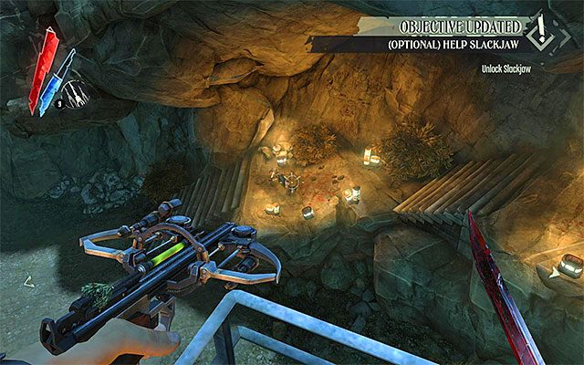 To jeszcze nie koniec, bo musisz na dobre rozprawić się z Babunią, która zacznie teleportować się po całej pieczarze - Zdobycie klucza do drugiej części kanałów | Misja 7 - The Flooded District - Dishonored - poradnik do gry