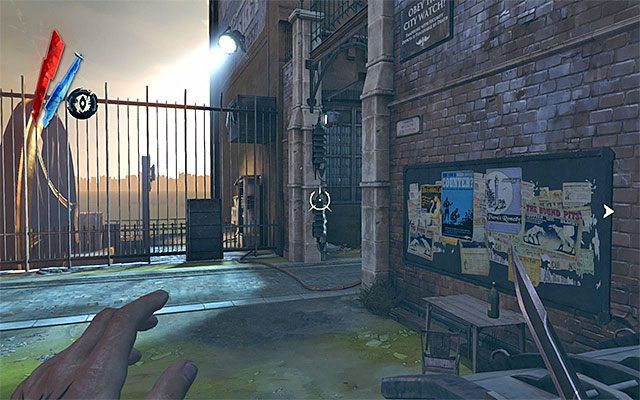 Przejścia do dzielnicy, w której znajduje się dom Sokolova broni nowa ściana światła (powyższy screen) i niestety jej ominięcie może ci sprawić trochę problemów - Ominięcie trzeciego posterunku | Misja 4 - The Royal Physician | Dishonored - Dishonored - poradnik do gry