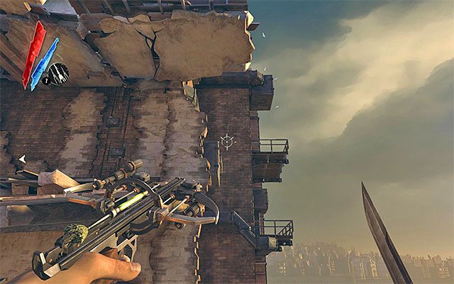 Na wyższe piętra budynku z uratowanymi osobami nie możesz niestety przedostać się wykorzystując klatkę schodową, albowiem jest ona zabarykadowana - Zbadanie okolic domu Sokolova | Misja 4 - The Royal Physician | Dishonored - Dishonored - poradnik do gry