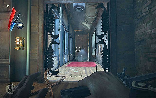 Po zbadaniu parteru musisz przedostać się na pierwsze piętro - Zbadanie domu Sokolova | Misja 4 - The Royal Physician | Dishonored - Dishonored - poradnik do gry