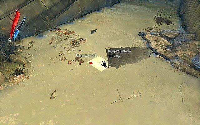 Zbliż się do wejścia dla gości i poświęć chwilę na wysłuchanie rozmowy kilku z nich - Przedostanie się na teren posiadłości Boyleów | Misja 5 - Lady Boyles Last Party - Dishonored - poradnik do gry