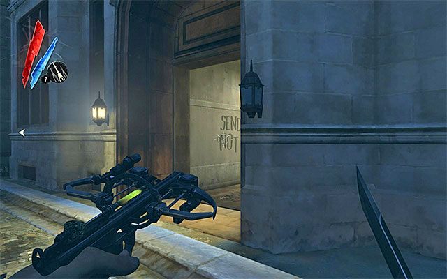 Ostatni trzeci sposób to wkroczenie na teren posiadłości przez koszary - Przedostanie się na teren posiadłości Boyleów | Misja 5 - Lady Boyles Last Party - Dishonored - poradnik do gry