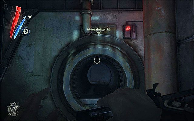 Odwróć się, udaj się prosto i zeskocz na dół - Przedostanie się do stróżówki | Misja 9 - The Light at the End | Dishonored - Dishonored - poradnik do gry