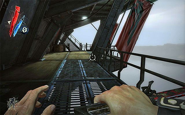 Nieco dalej spotkasz dwóch kolejnych przeciwników - Dotarcie do wnętrza latarni morskiej | Misja 9 - The Light at the End - Dishonored - poradnik do gry