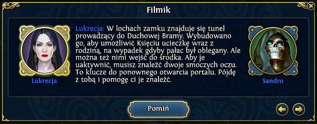 Tym sposobem realizacja w dzienniku głównego zadania będzie się przedstawiać następująco - Brama; Kostur Zaświatów (3,4) | 1 - Upadek Domu Byka (zadania główne) - Heroes VI - Danse Macabre - poradnik do gry
