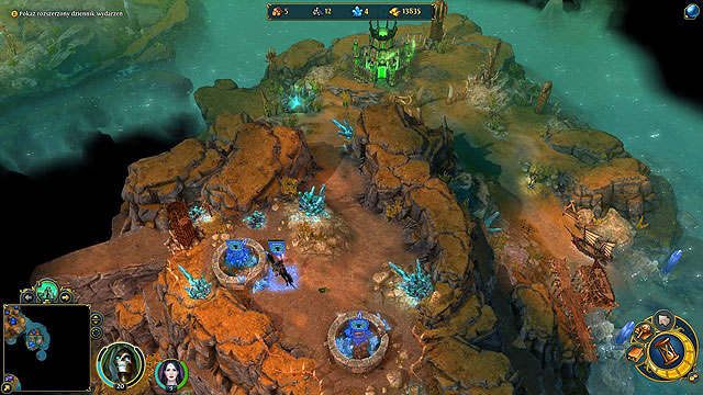 Mniej - więcej w tym samym czasie na wyspie powinien wylądować wrogi bohater (Nekromanta, poziom 1) reprezentujący ten sam rodzaj sił zbrojnych - Pierścień Nieskruszonego | 2 - Maska Czarnej Śmierci (zadania główne) - Heroes VI - Danse Macabre - poradnik do gry