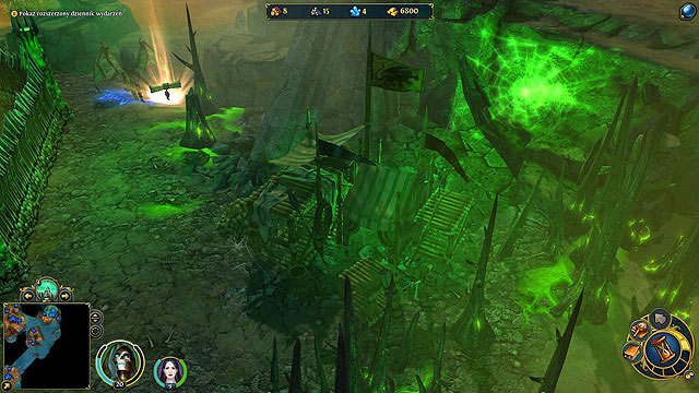 Pozbywamy się Kościanych Oszczepników oraz Trupożerców (możemy ich zostawić w pobliskim zamku) i rekrutujemy podopiecznych Magicznej Menażerii - Pierścień Nieskruszonego | 2 - Maska Czarnej Śmierci (zadania główne) - Heroes VI - Danse Macabre - poradnik do gry