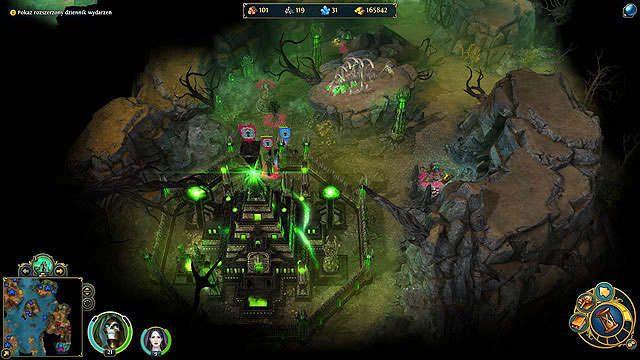 Zamek jest bardzo dobrze rozwinięty (poziom 4), posiada wieże obronne oraz wcale niemały kompletny garnitur ulepszonych jednostek umarlaków - Pierścień Nieskruszonego | 2 - Maska Czarnej Śmierci (zadania główne) - Heroes VI - Danse Macabre - poradnik do gry