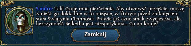 Wreszcie staliśmy się właścicielami ostatniego artefaktu z Zestawu Wielkiego Lisza: Pierścienia Nieskruszonego - Pierścień Nieskruszonego | 2 - Maska Czarnej Śmierci (zadania główne) - Heroes VI - Danse Macabre - poradnik do gry