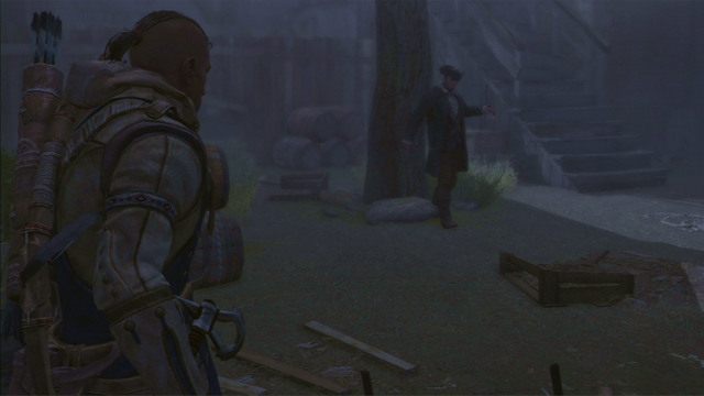 Natkniesz się tam na jej dawnego współlokatora, który szybko ucieknie na twój widok - Zadania Ellen w Assassins Creed 3 Remastered - Assassins Creed 3 - poradnik do gry