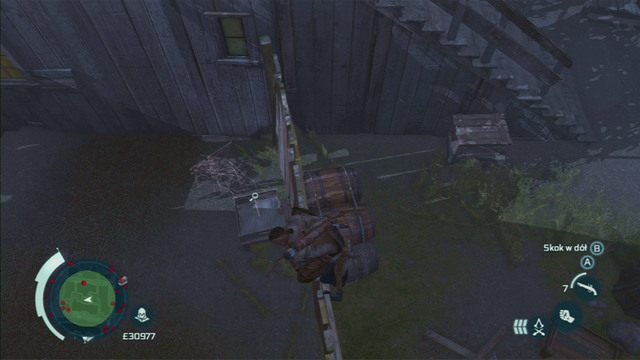 Zbadaj potem leżącą przy płocie skrzynię, a następnie przeskocz przez ogrodzenie i podnieś belę jedwabiu - Zadania Ellen w Assassins Creed 3 Remastered - Assassins Creed 3 - poradnik do gry