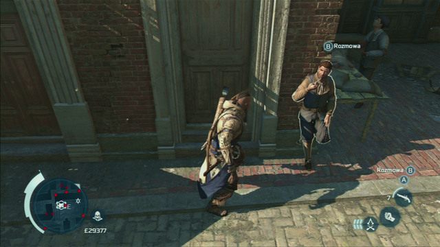 Na mapie miasta musisz odszukać ikonę osady, a następnie porozmawiaj z czekającym tam mężczyzną - Zadania Lyle White w Assassins Creed 3 Remastered - Assassins Creed 3 - poradnik do gry