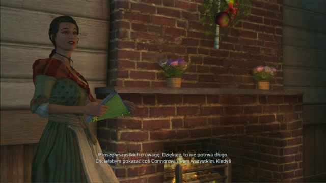Chwilę później Ellen wręczy ci flagę i misja zostanie zakończona - Codzienne życie w osadzie w Assassins Creed 3 Remastered - Assassins Creed 3 - poradnik do gry