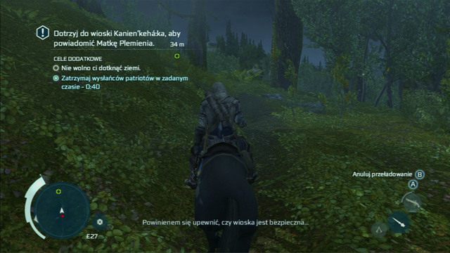 Możliwe jest również zabójstwo ukrytym ostrzem, ale podczas przeskakiwania miedzy wierzchowcami Connor może spaść, co uniemożliwi ci zdobycie pełnej synchronizacji - Sekwencja 10 - Utracone zaufanie | Solucja Assassins Creed 3 - Assassins Creed 3 - poradnik do gry