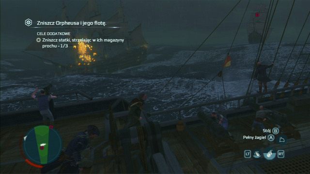 Cel dodatkowy: Zniszcz trzy okręty wysadzając ich zapasy prochu - Spotkanie w środku nocy; Olbrzym i sztorm | Zlecenia kaperskie - Assassins Creed 3 - poradnik do gry