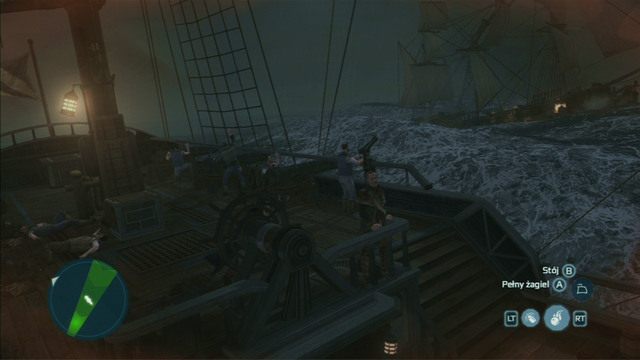 Gdy ci się uda, strzelaj do każdego z większych wrogów tak długo, aż pojawi się biały okręg wskazujący zapasy prochu - Spotkanie w środku nocy; Olbrzym i sztorm | Zlecenia kaperskie - Assassins Creed 3 - poradnik do gry