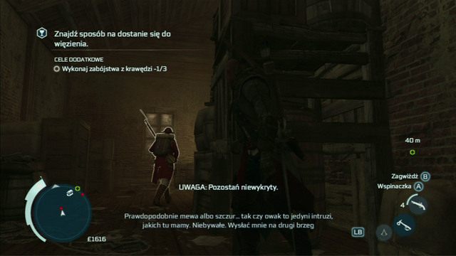 Pierwszego czekającego tam przeciwnika zajdź od tyłu i wbij mu w plecy ukryte ostrze - Fort Wolcott (lokacja morska) | Skarb kapitana Kidda | Assassins Creed 3 - Assassins Creed 3 - poradnik do gry