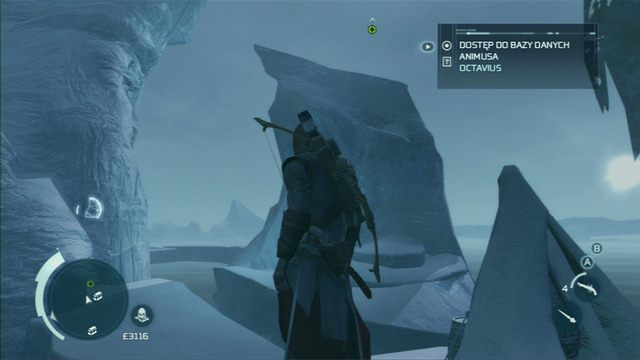 Aby wejść na pokład statku, musisz wdrapać się na oznaczane zielonymi punktami skały - Okręt widmo (lokacja morska) | Skarb kapitana Kidda | Assassins Creed 3 - Assassins Creed 3 - poradnik do gry