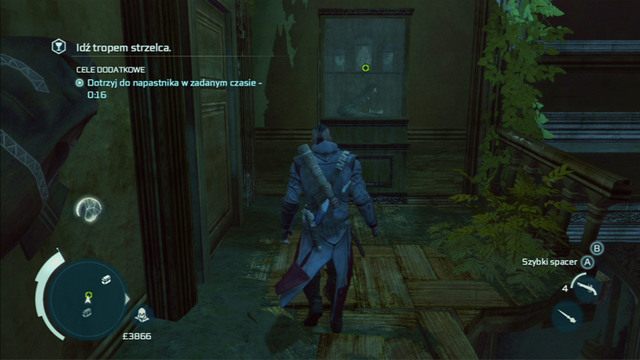 Gdy krótka animacja dobiegnie końca, przesuń wskazany regał i idź dalej prosto - Zamek szalonego doktora (lokacja morska) | Skarb kapitana Kidda - Assassins Creed 3 - poradnik do gry