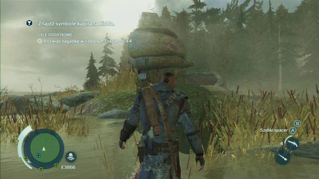 Aby znaleźć fragmenty mechanizmu, użyj Wzroku Orła - Oak Island (lokacja morska) | Skarb kapitana Kidda | Assassins Creed 3 - Assassins Creed 3 - poradnik do gry