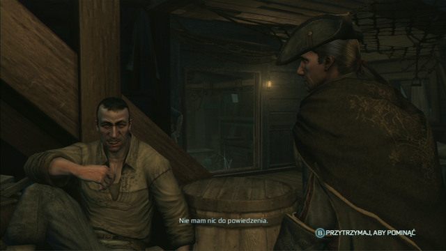 Kolejnego dnia wyjdź z kajuty porozmawiać z zaznaczonymi na mapie członkami załogi - Sekwencja 1 - Podróż do nowego świata | Solucja Assassins Creed 3 - Assassins Creed 3 - poradnik do gry