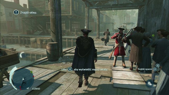 Jak ten cię opuści, włącz mapę i pobiegnij do zaznaczonego celu - Sekwencja 2 - Witaj w Bostonie | Solucja Assassins Creed 3 - Assassins Creed 3 - poradnik do gry