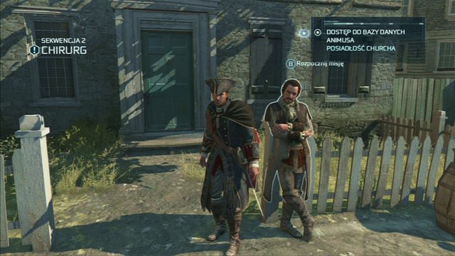 Po spotkaniu z Templariuszami opuść karczmę i razem z Lee udaj się do posiadłości Churcha - Sekwencja 2 - Chirurg | Solucja Assassins Creed 3 - Assassins Creed 3 - poradnik do gry