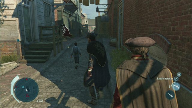 Dotrzesz w ten sposób do miejsca, w którym Lee odciągnie uwagę przeciwników i zacznie im uciekać - Sekwencja 2 - Żołnierz | Solucja Assassins Creed 3 - Assassins Creed 3 - poradnik do gry