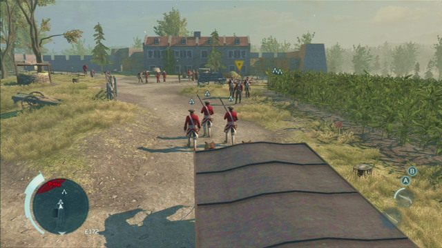 Teraz twoim zadaniem jest jedynie wciskanie przycisku odpowiedzialnego za Gildie Asasynów - Sekwencja 2 - Infiltracja południowej bramy | Solucja Assassins Creed 3 - Assassins Creed 3 - poradnik do gry